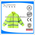 EN471/ANSI cheap hi viz 300D oxford reflective raincoats with zipper front